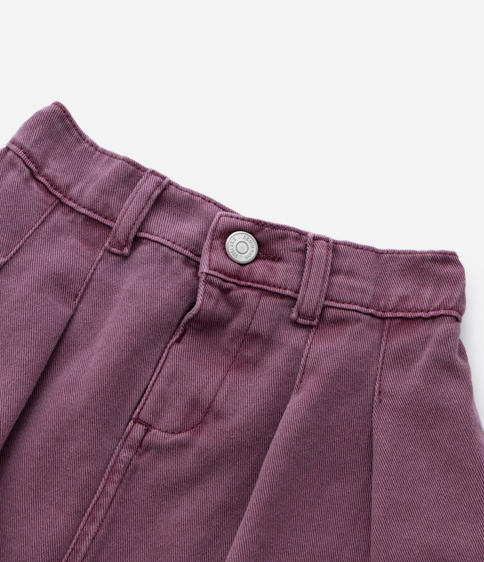 Saia Infantil Jeans com Pregas - Tam 1 a 6 Anos Roxo 6