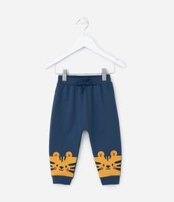 Calça Infantil Quentinha com Estampa Tigrinho - Tam 0 a 18 meses