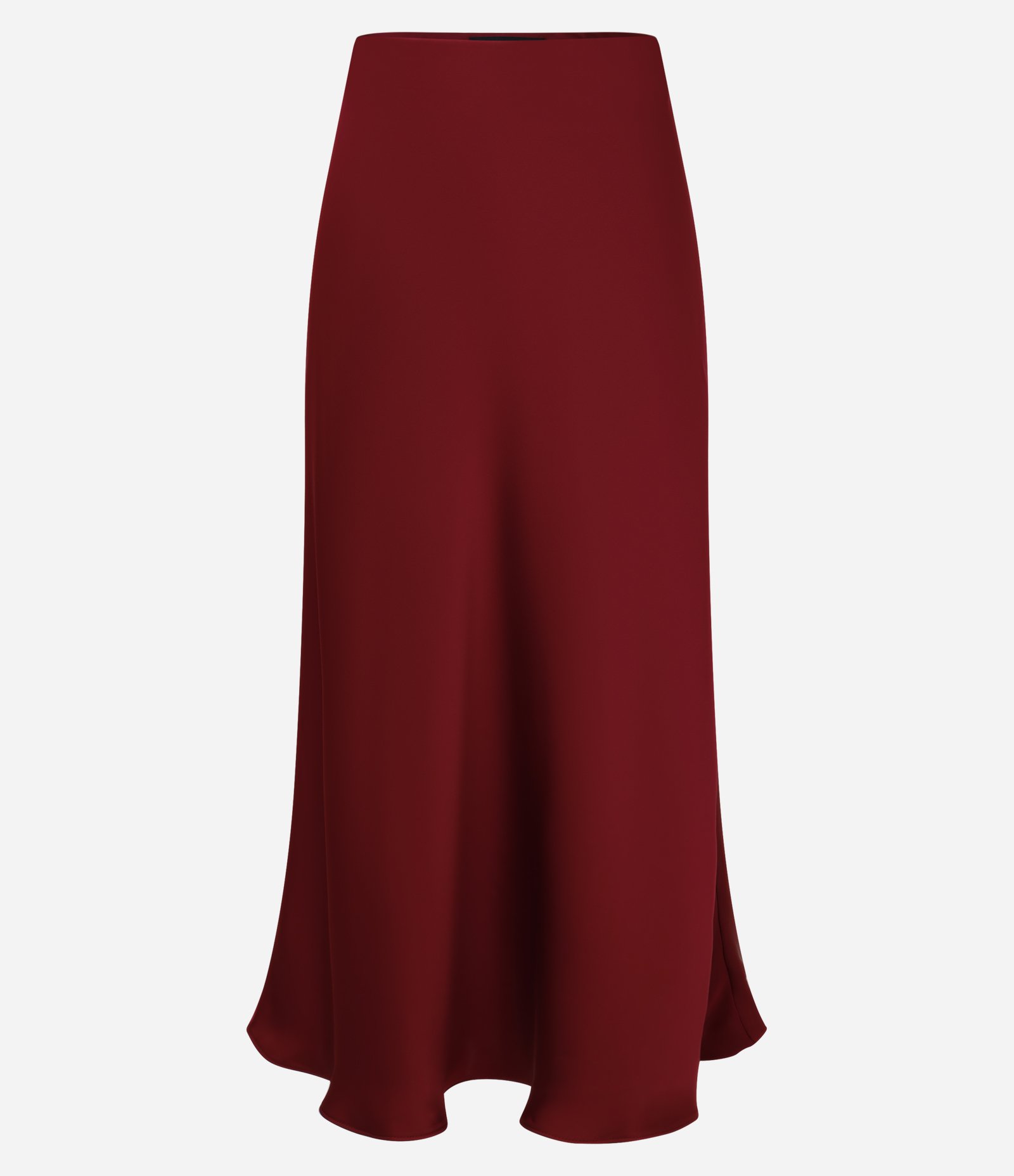 Saia Midi Evasê Slip Acetinada Vermelho 5
