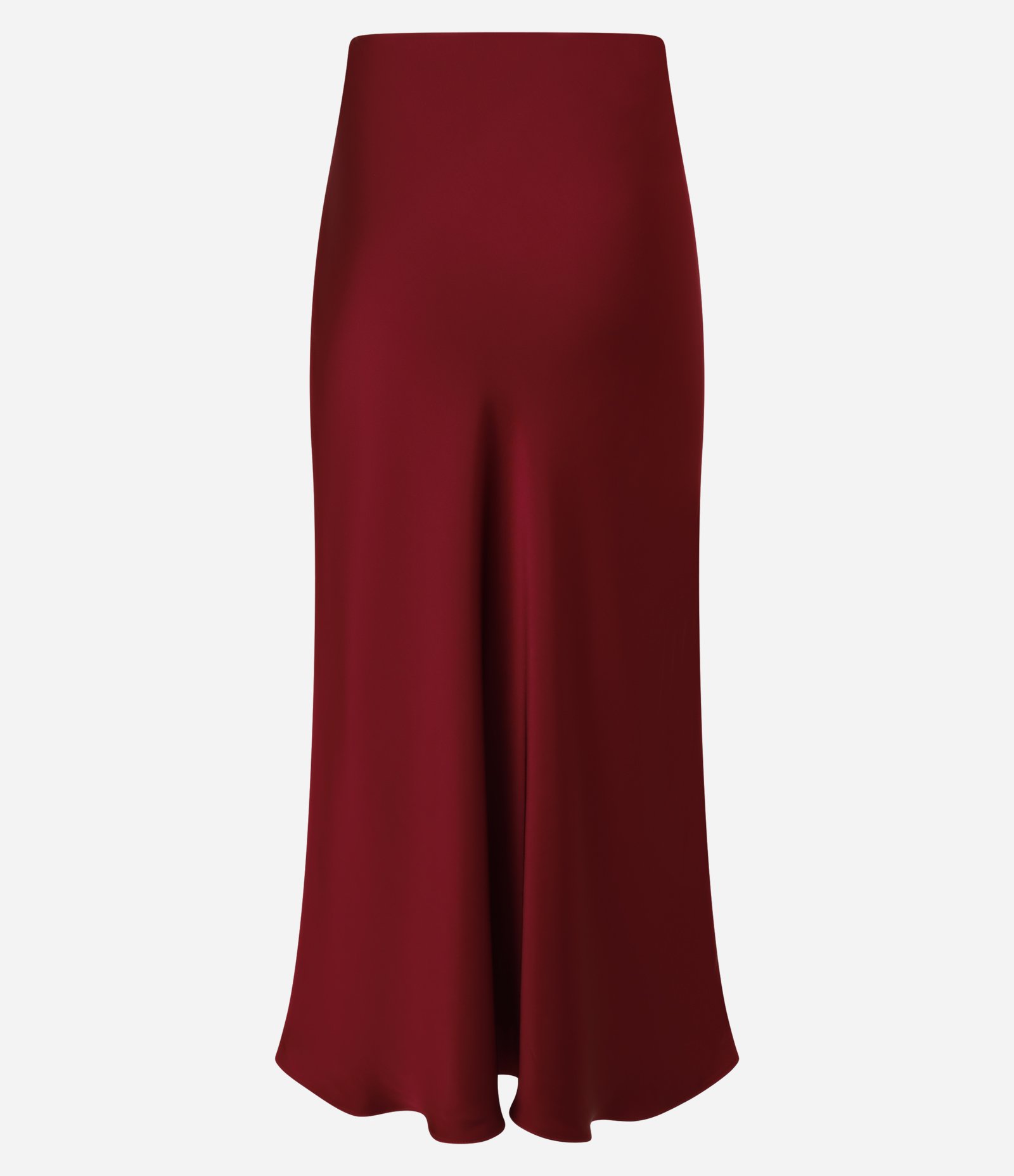 Saia Midi Evasê Slip Acetinada Vermelho 6