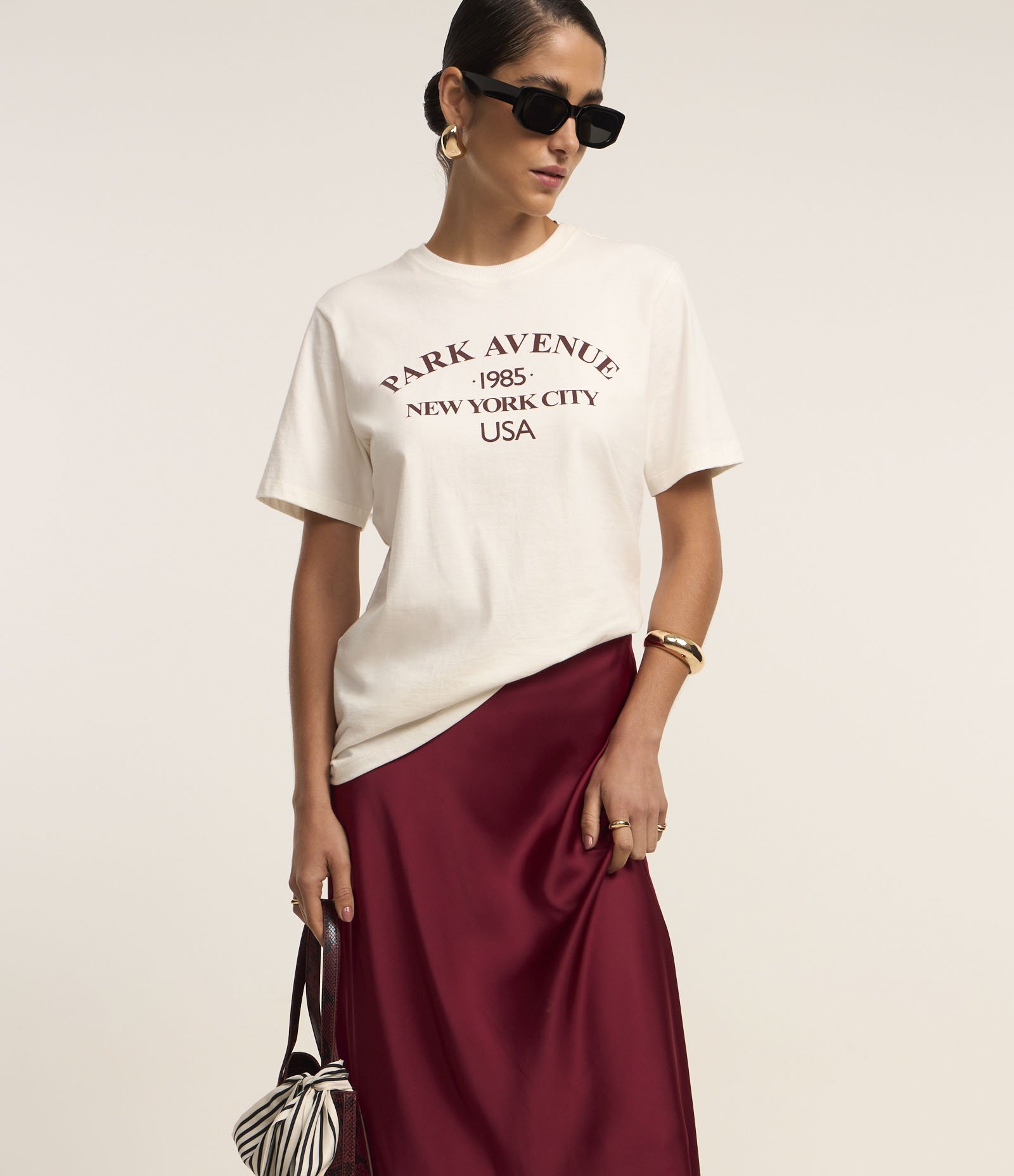 Saia Midi Evasê Slip Acetinada Vermelho 2