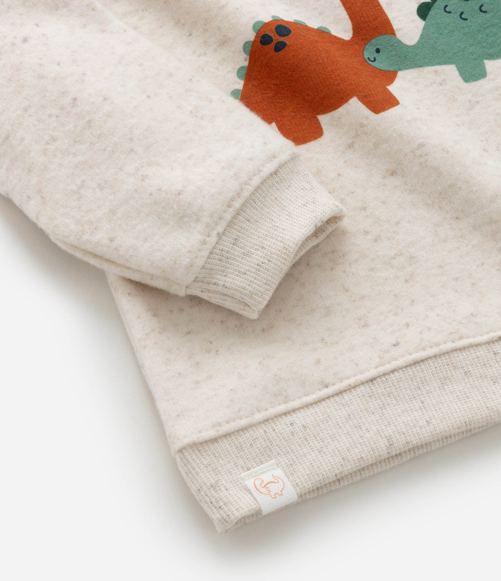 Conjunto Infantil com Estampa Dinos e Listras - Tam 0 a 18 meses Bege/Laranja 12