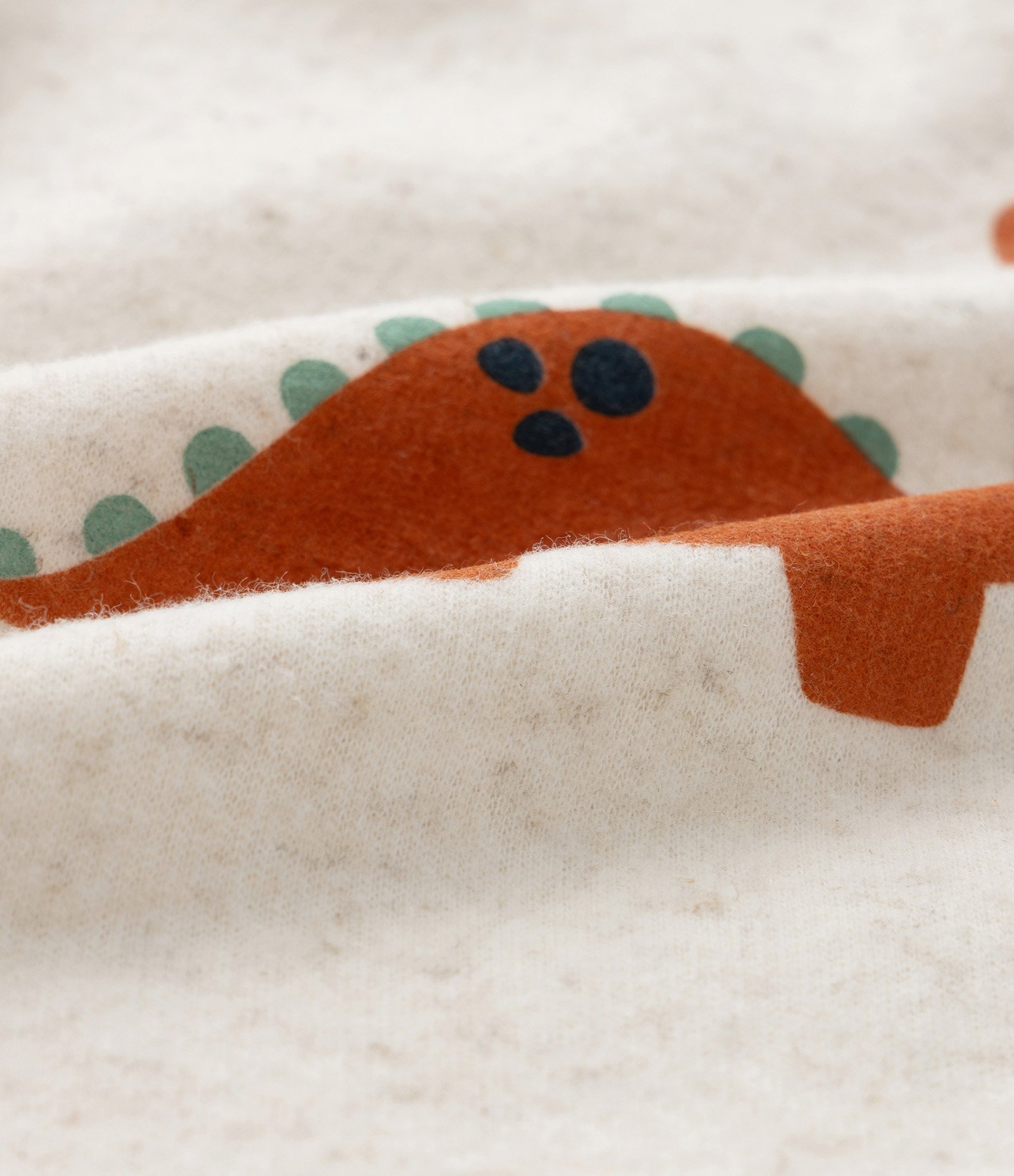 Conjunto Infantil com Estampa Dinos e Listras - Tam 0 a 18 meses Bege/Laranja 8