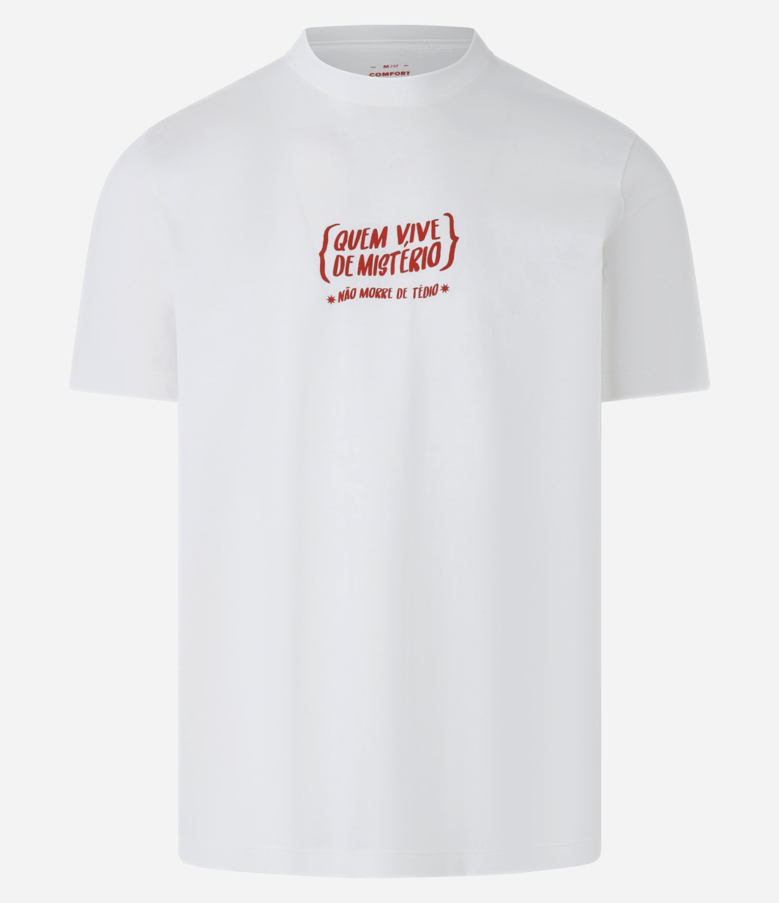 Camiseta Comfort em Algodão com Estampa Presente Misterioso Branco 6