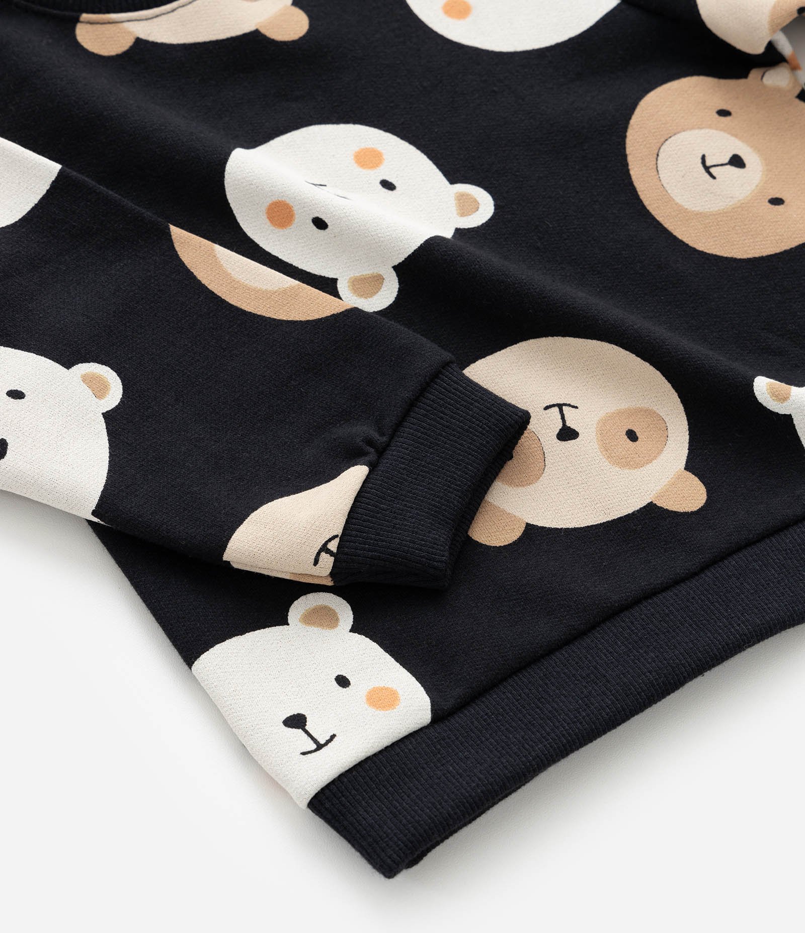 Blusão Infantil Quentinho com Estampa Ursinhos - Tam 0 a 18 meses Preto 7