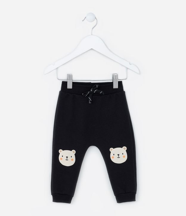 Calça Infantil Quentinha com Estampa Ursinho - Tam 0 a 18 meses