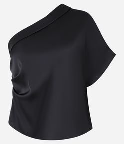 Blusa Ombro Só com Franzido Lalteral