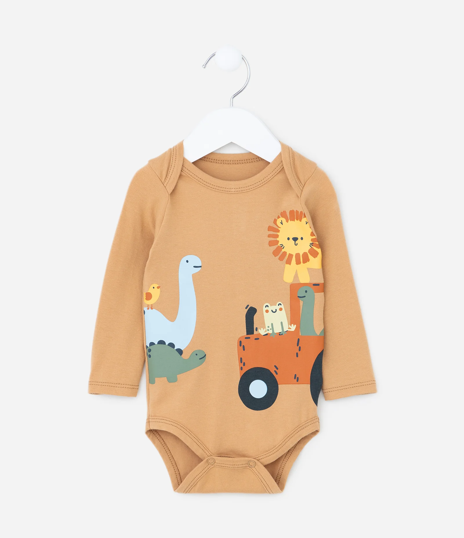 Body Infantil com Estampa Bichinhos - Tam 0 a 18 meses Laranja 1