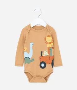 Body Infantil com Estampa Bichinhos - Tam 0 a 18 meses