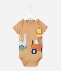 Body Infantil com Estampa Bichinhos - Tam 0 a 18 meses