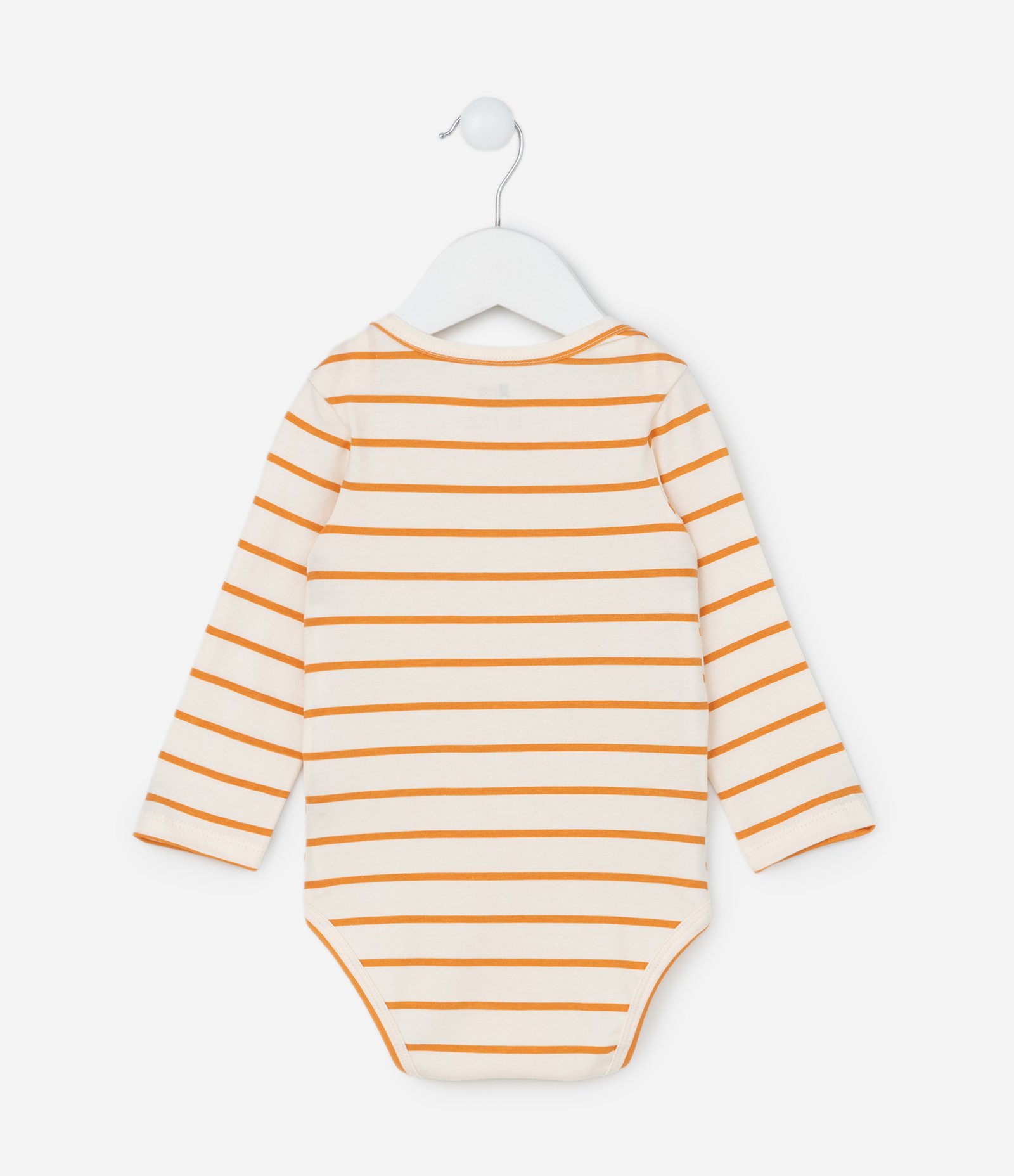 Body Infantil com Estampa de Bichinhos - Tam 0 a 18 meses Laranja/Bege 2