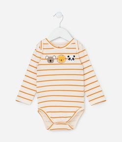 Body Infantil com Estampa de Bichinhos - Tam 0 a 18 meses