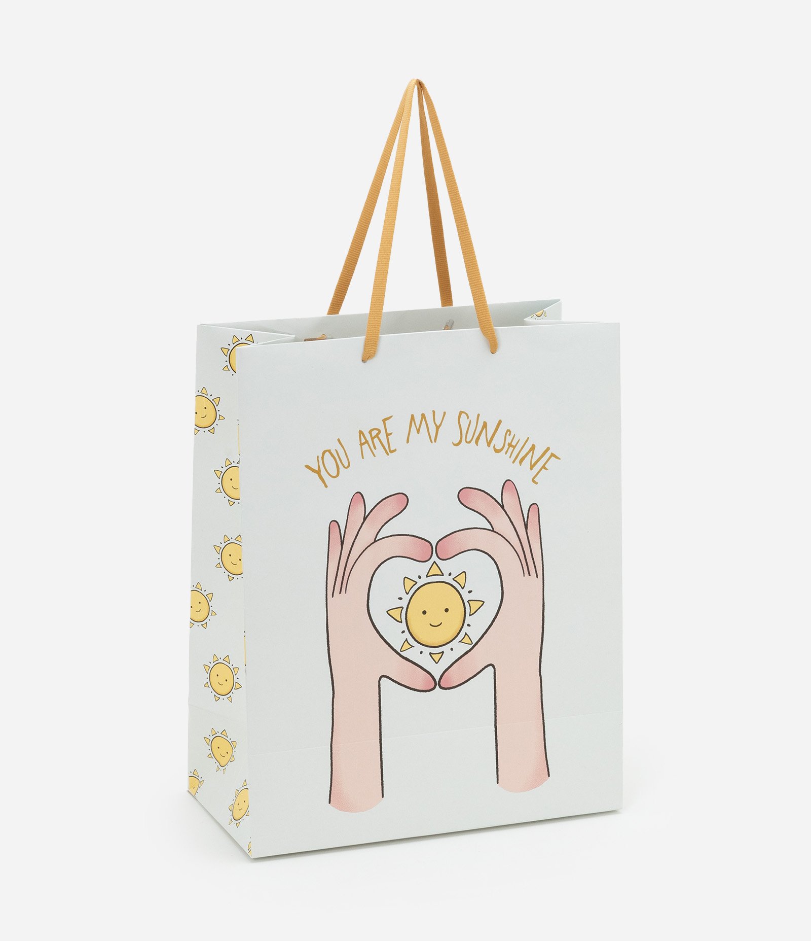 Embalagem de Presente Mãos com Coração "You Are My Sunshine" Azul 1