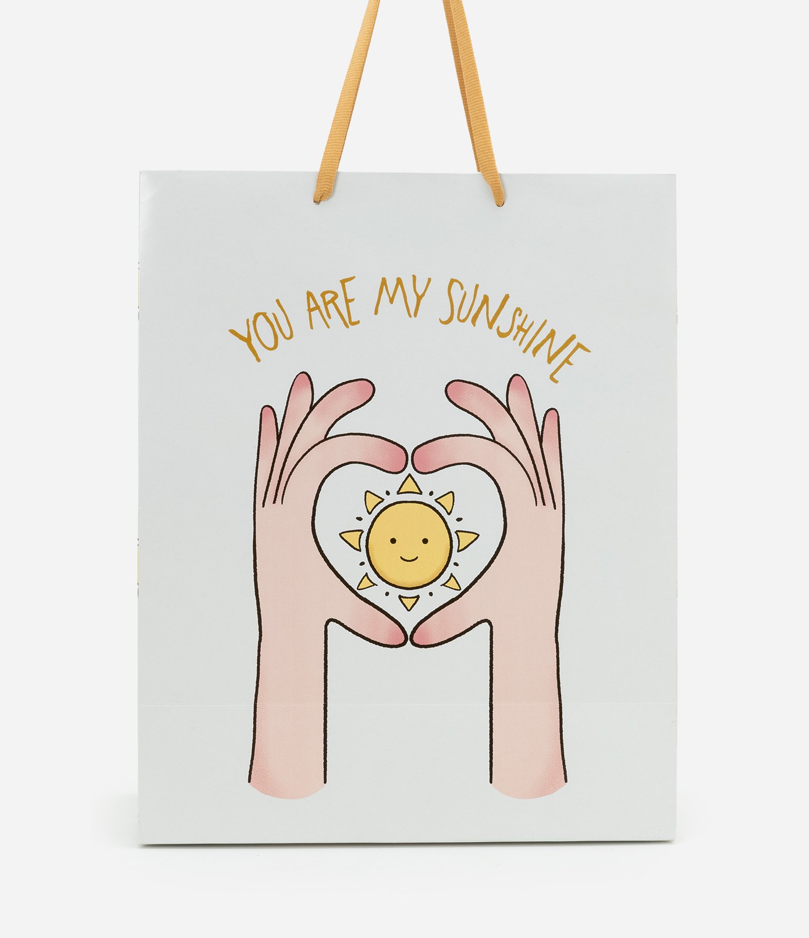 Embalagem de Presente Mãos com Coração "You Are My Sunshine" Azul 3