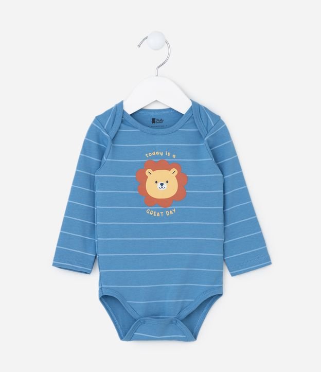 Body Infantil com Estampa de Leãozinho - Tam  0 a 18 meses
