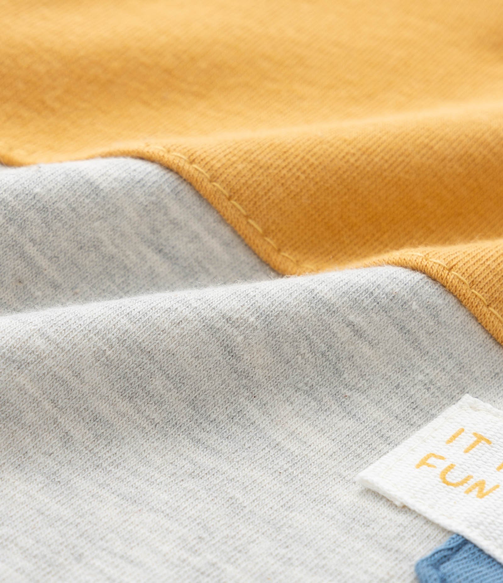 Body Infantil com Recortes e Bolso - Tam 0 a 24 meses Amarelo/Cinza 3