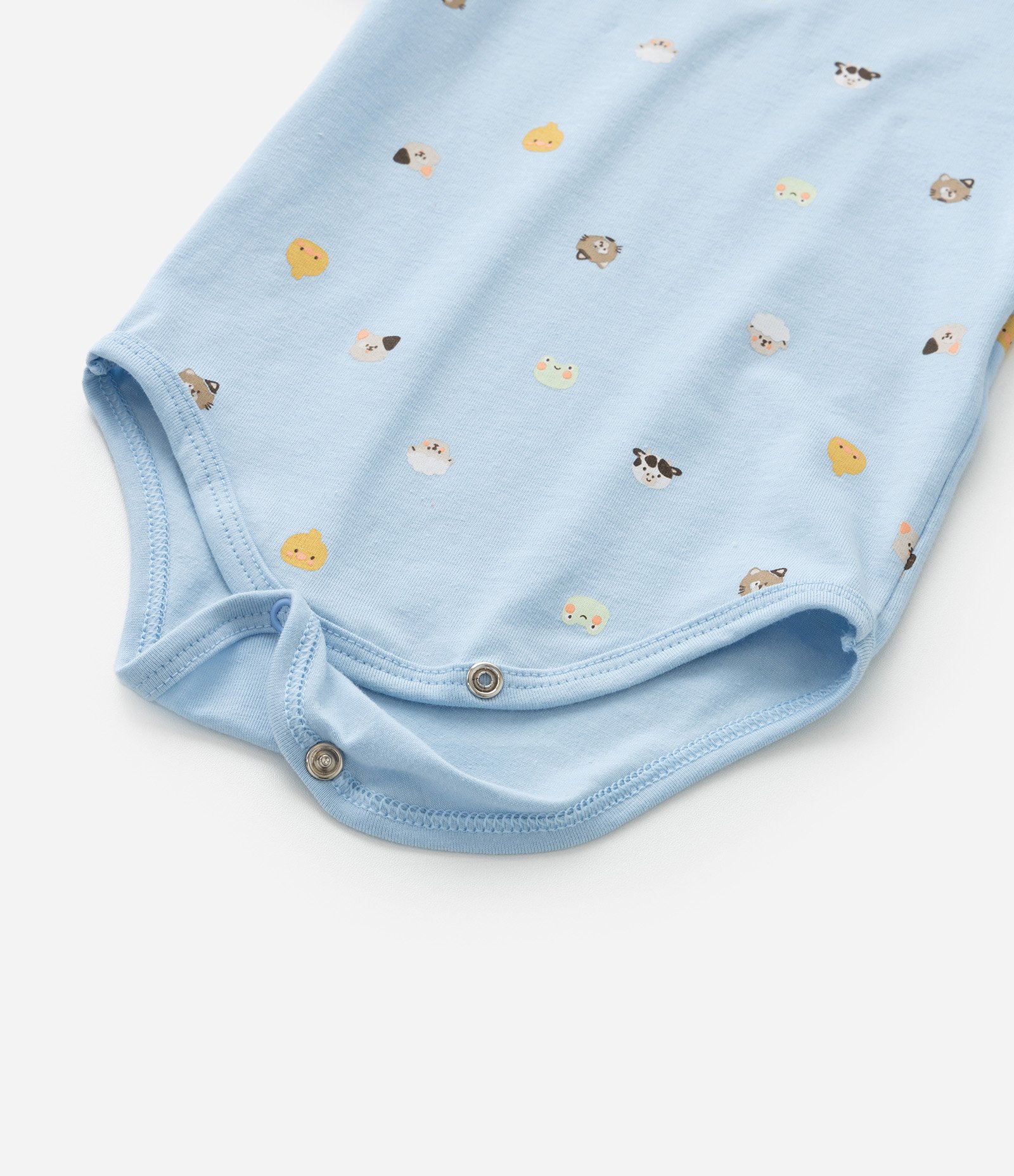 Body Infantil com Estampa de Bichinhos - Tam 0 a 18 meses Azul 5