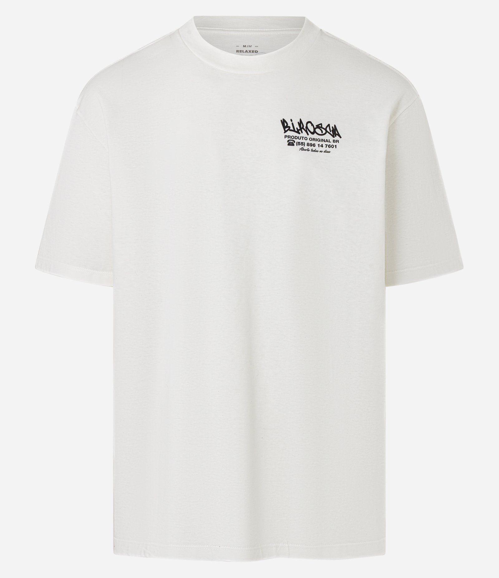Camiseta Relaxed em Algodão com Estampa Divertida Branco 6
