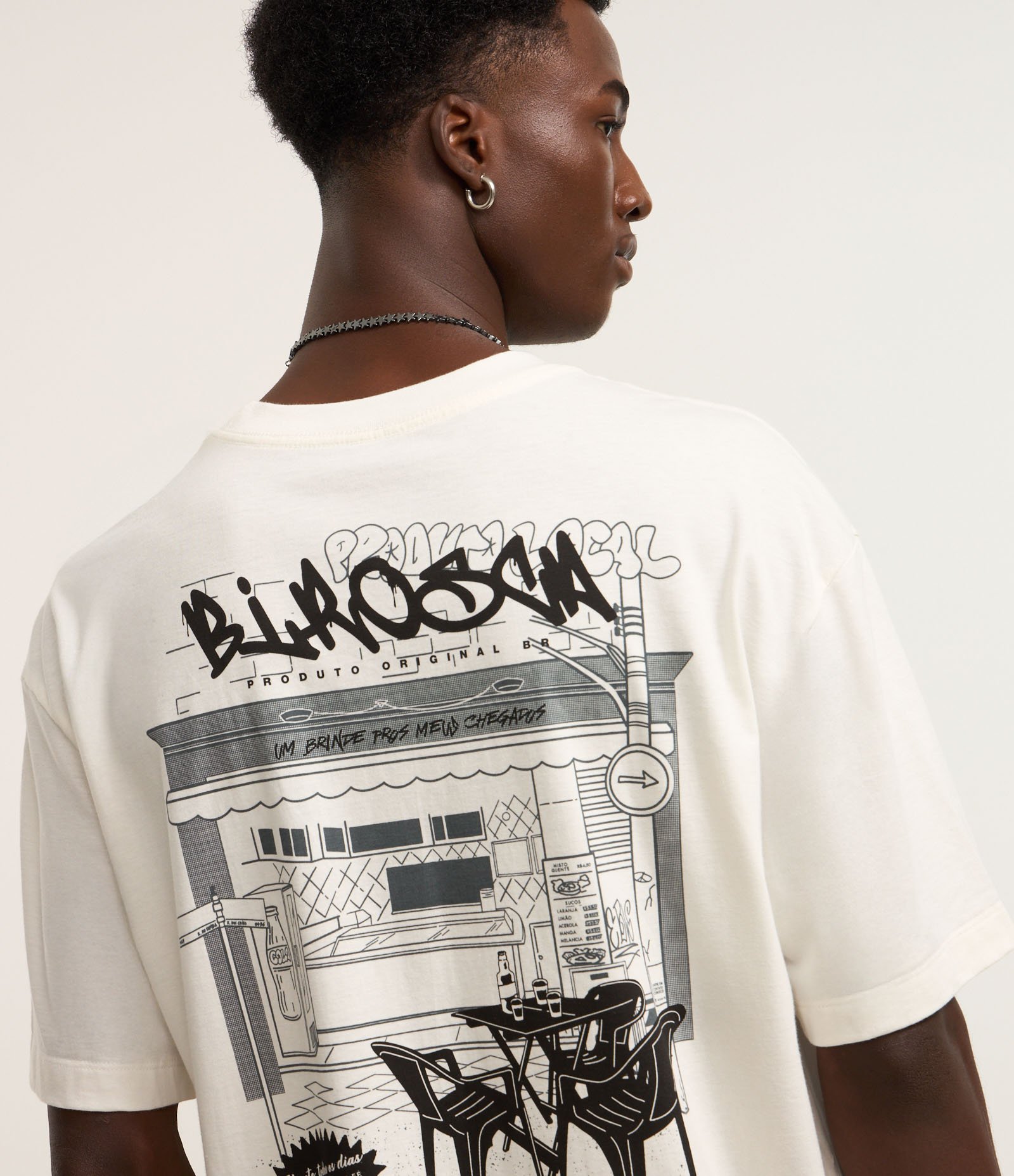 Camiseta Relaxed em Algodão com Estampa Divertida Branco 3