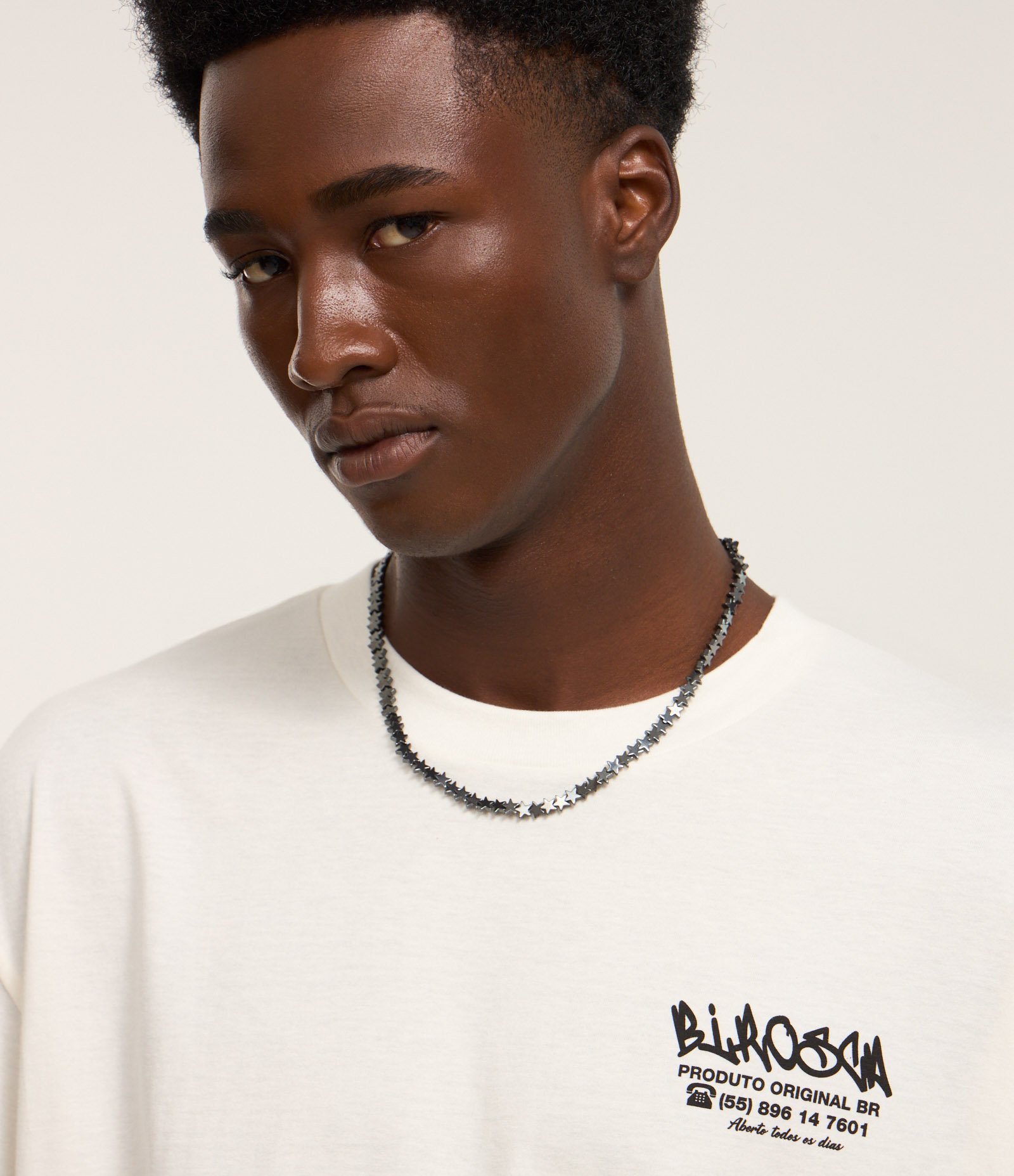 Camiseta Relaxed em Algodão com Estampa Divertida Branco 4