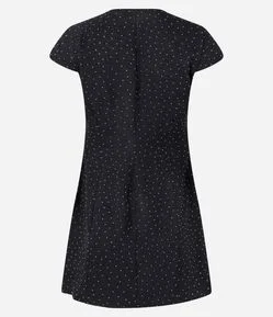 Vestido Curto em Alfaiataria Poá com Botões Frontais