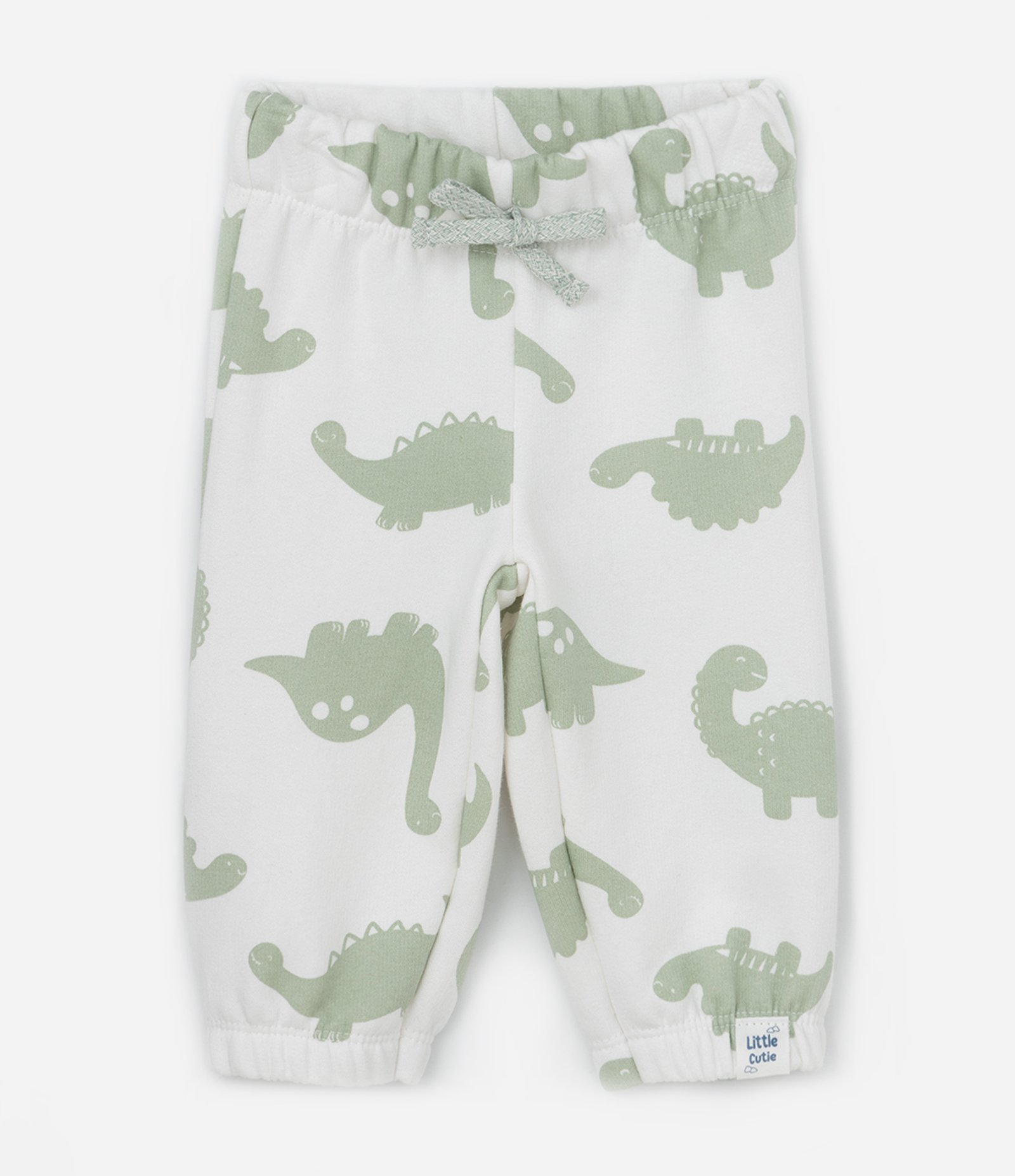 Conjunto Infantil Quentinho com Estampa Dinos - Tam 0 a 18 meses Branco/Verde 9