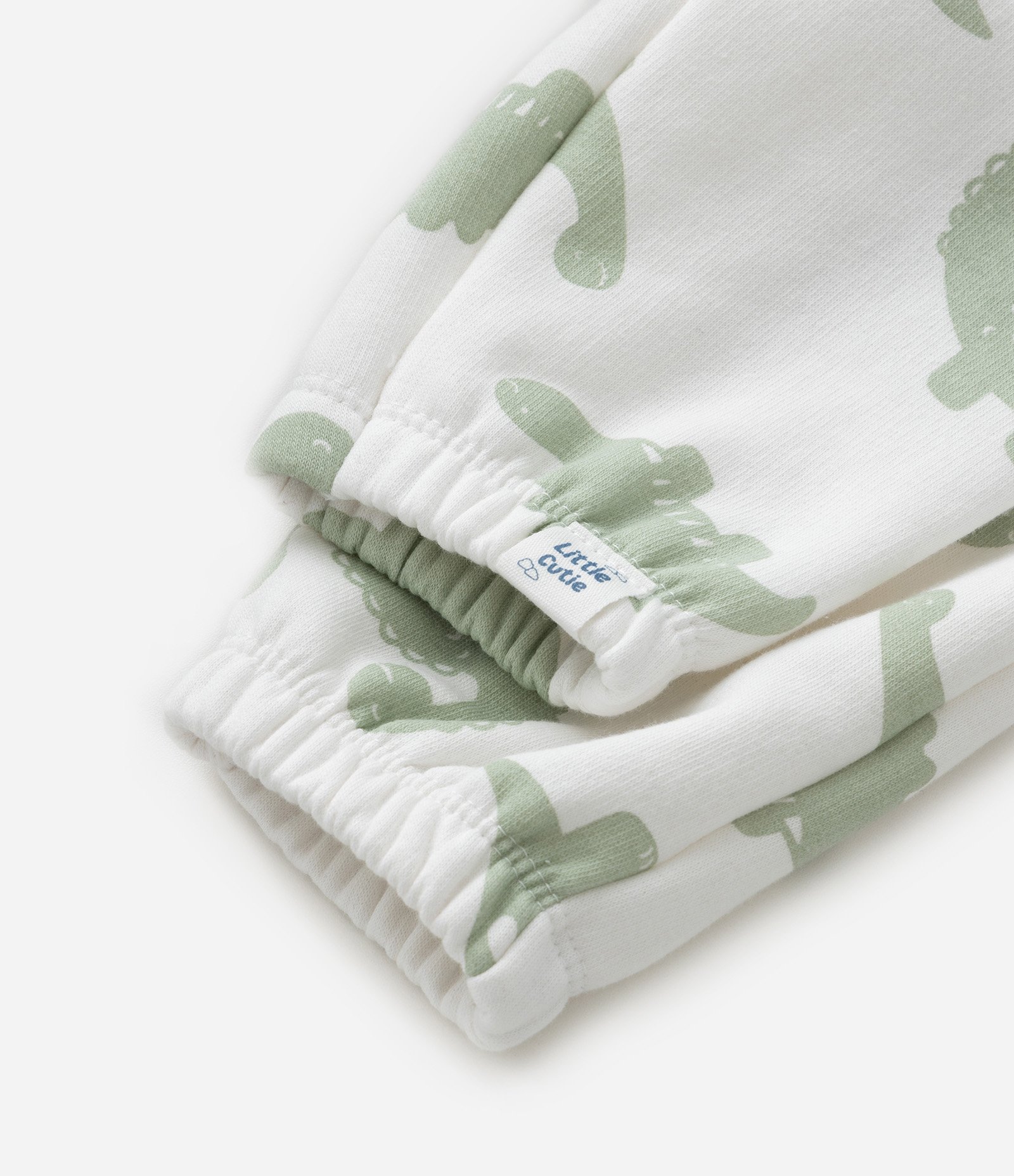 Conjunto Infantil Quentinho com Estampa Dinos - Tam 0 a 18 meses Branco/Verde 5