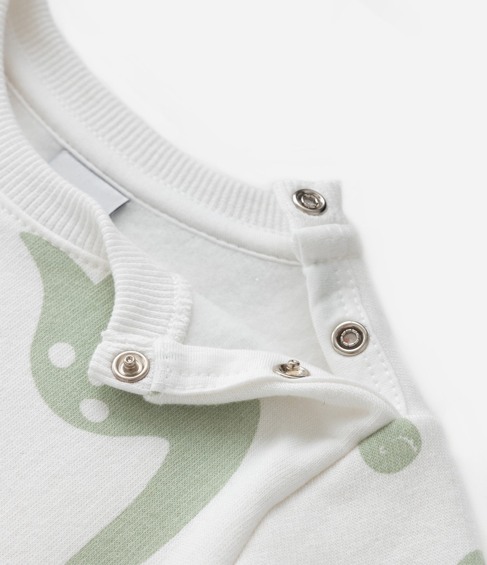 Conjunto Infantil Quentinho com Estampa Dinos - Tam 0 a 18 meses Branco/Verde 6