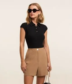 Body em Ribana com Gola Polo