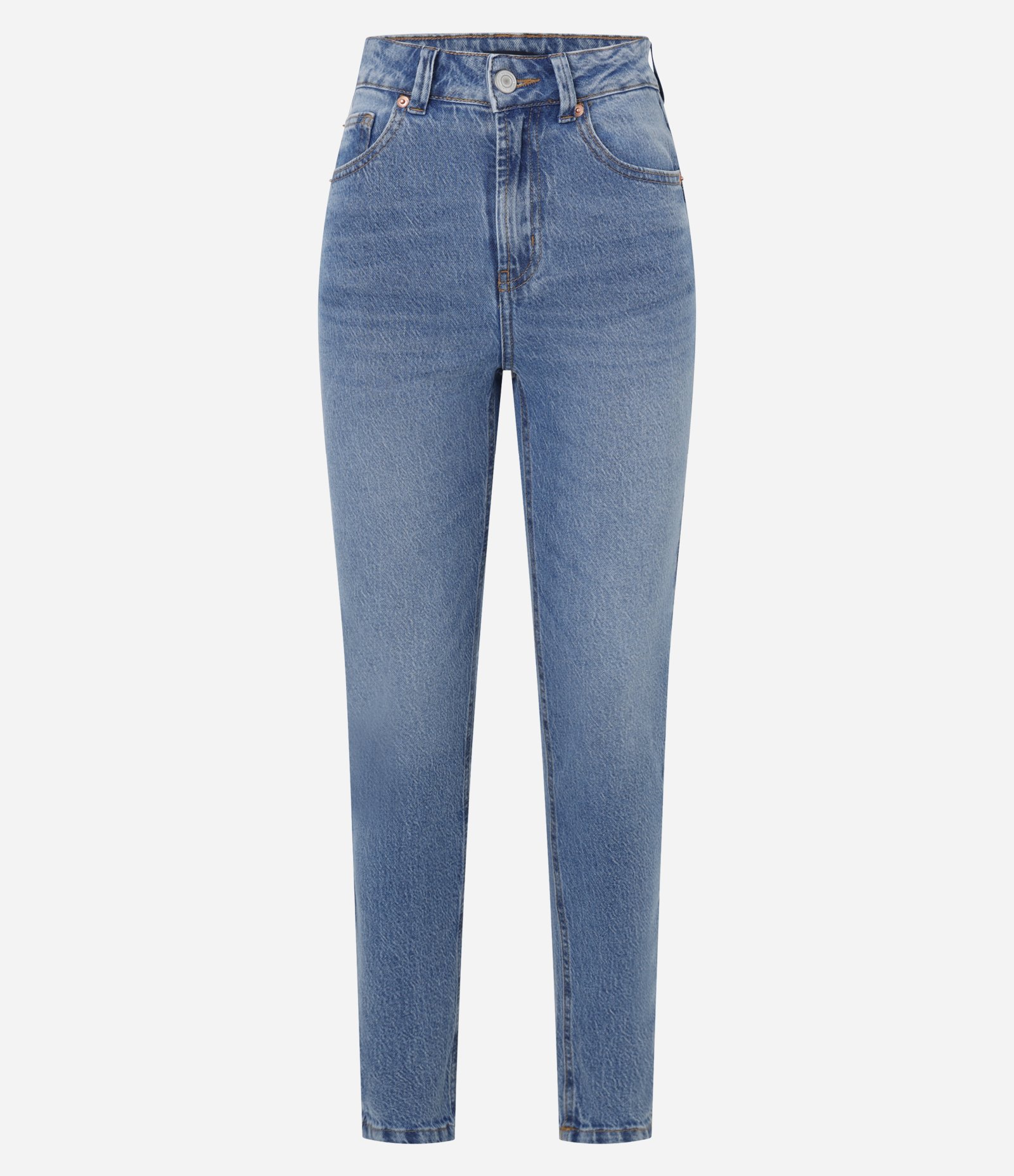 Calça Skinny em Jeans com Cintura Alta Azul 1