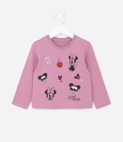 Camiseta Infantil com Estampa da Minnie - Tam 1 a 6 Anos
