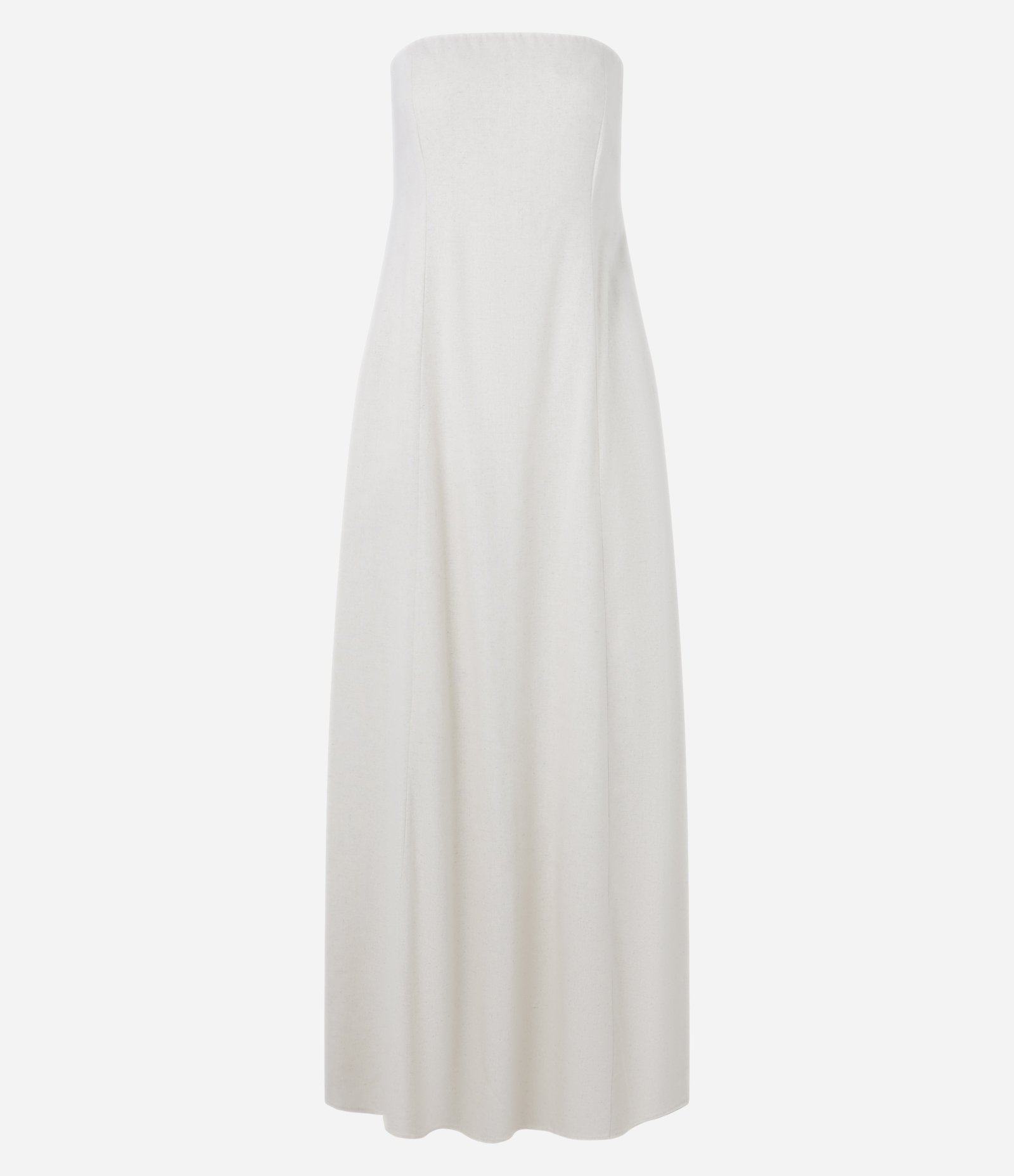 Vestido Midi Tomara que Caia em Viscolinho Off White 5