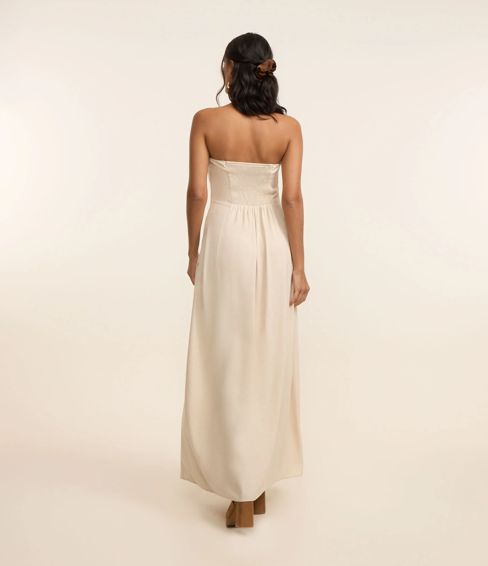 Vestido Midi Tomara que Caia em Viscolinho Off White 2