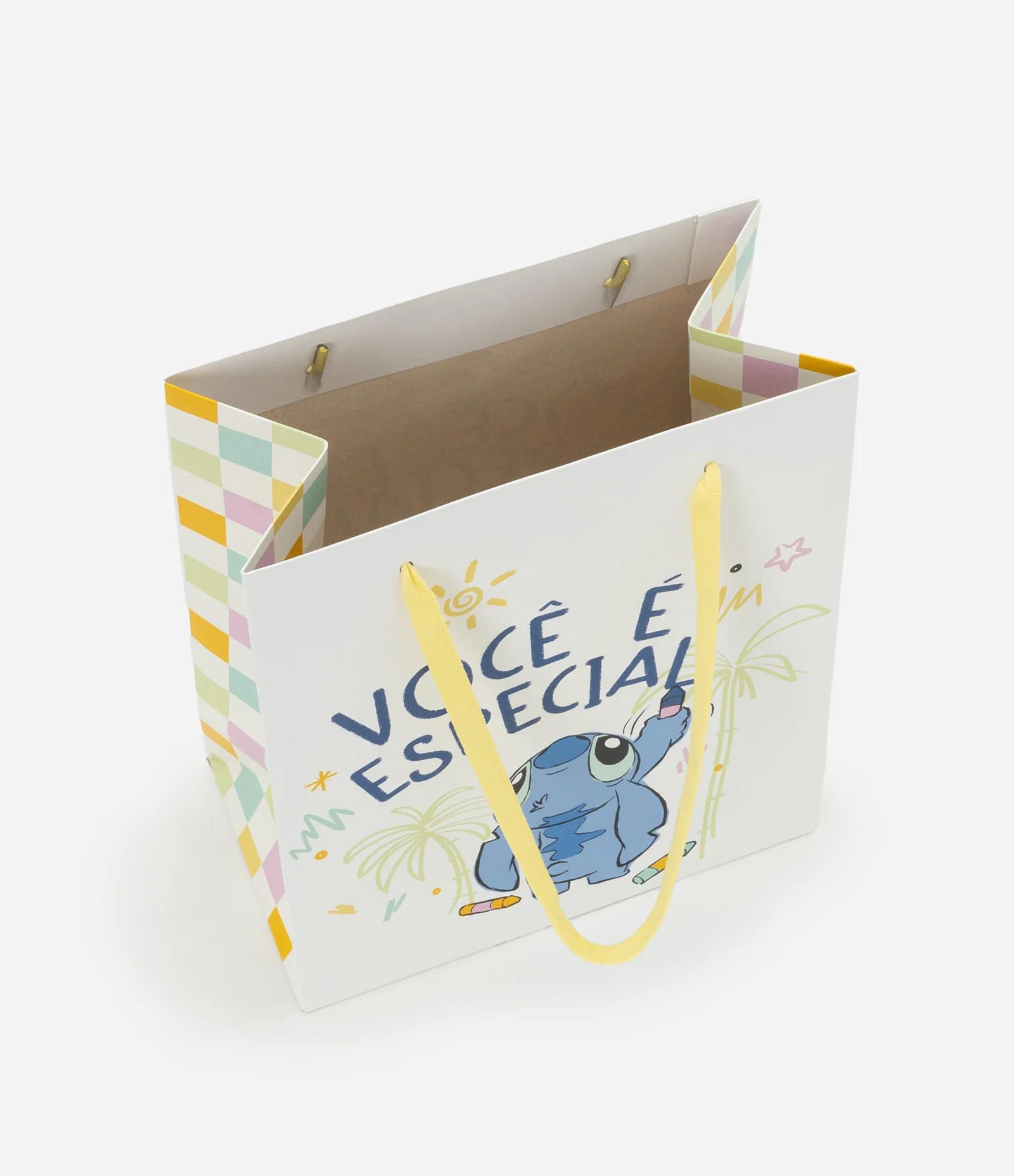 Embalagem de Presente Pequena com Estampa Stitch Lettering Você é Especial Multicores 2