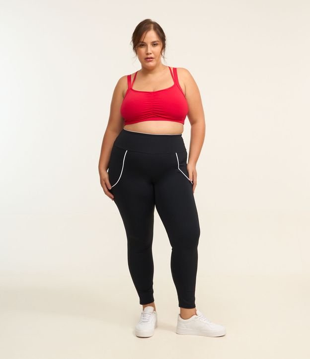 Calça Legging Esportiva com Tecnologia Dry Curve e Plus Size
