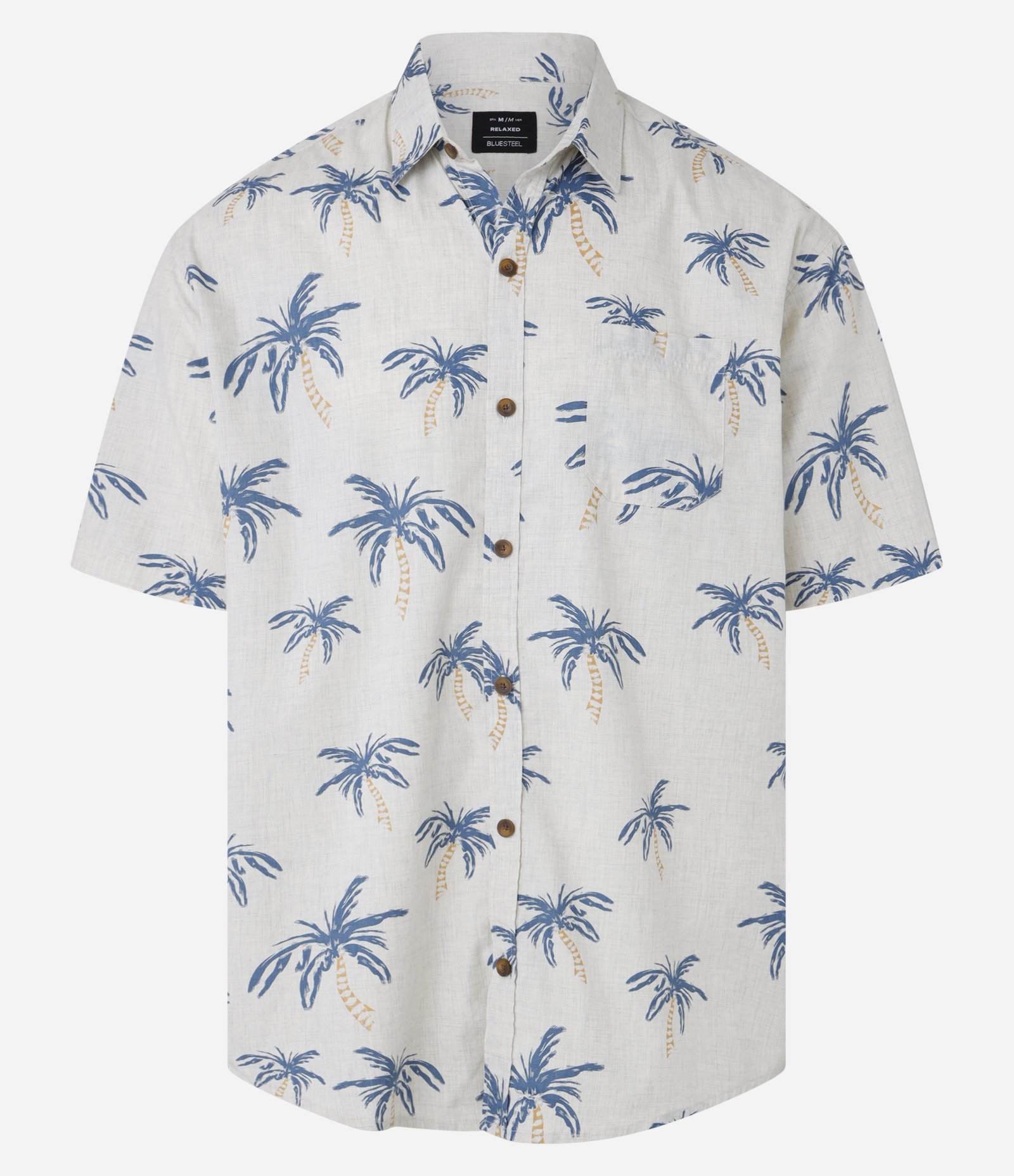 Camisa Relaxed com Estampa de Coqueiros e Bolso Off White 5