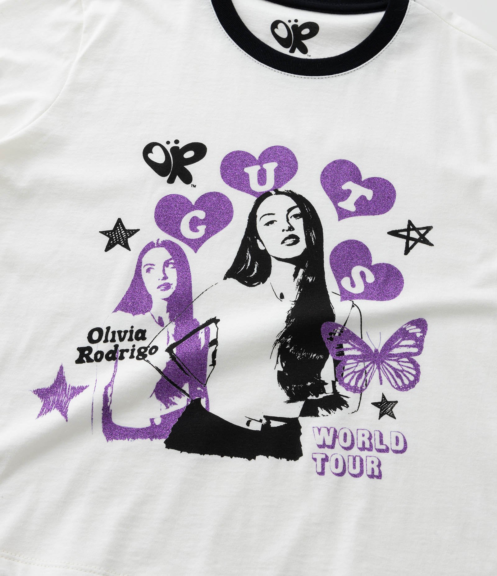 Camiseta Curta Infantil com Estampa Olivia Rodrigo - Tam 5 a 14 Anos Branco 5