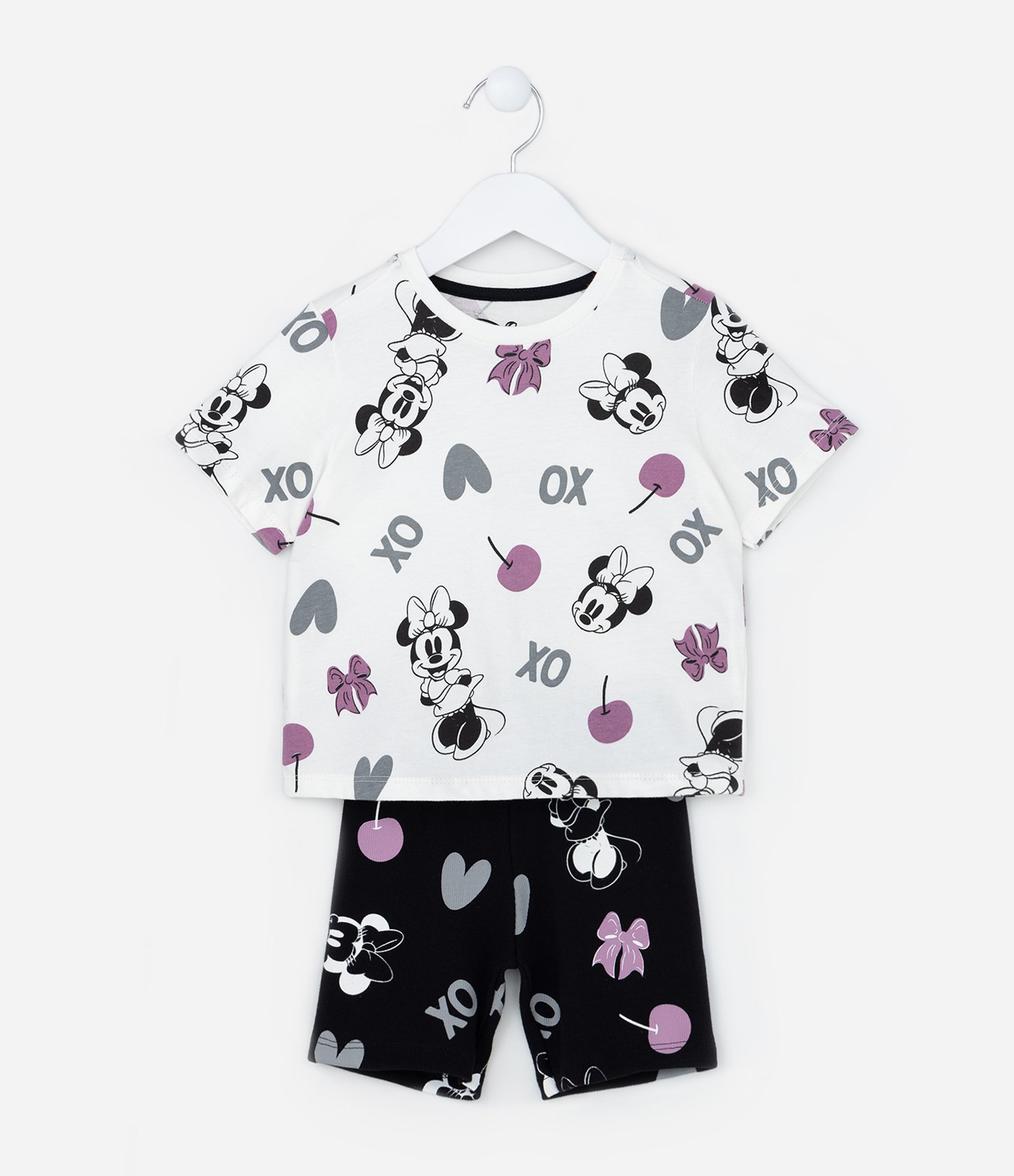 Conjunto Infantil com Estampa Minnie - Tam 1 a 6 Anos Branco/Preto 1