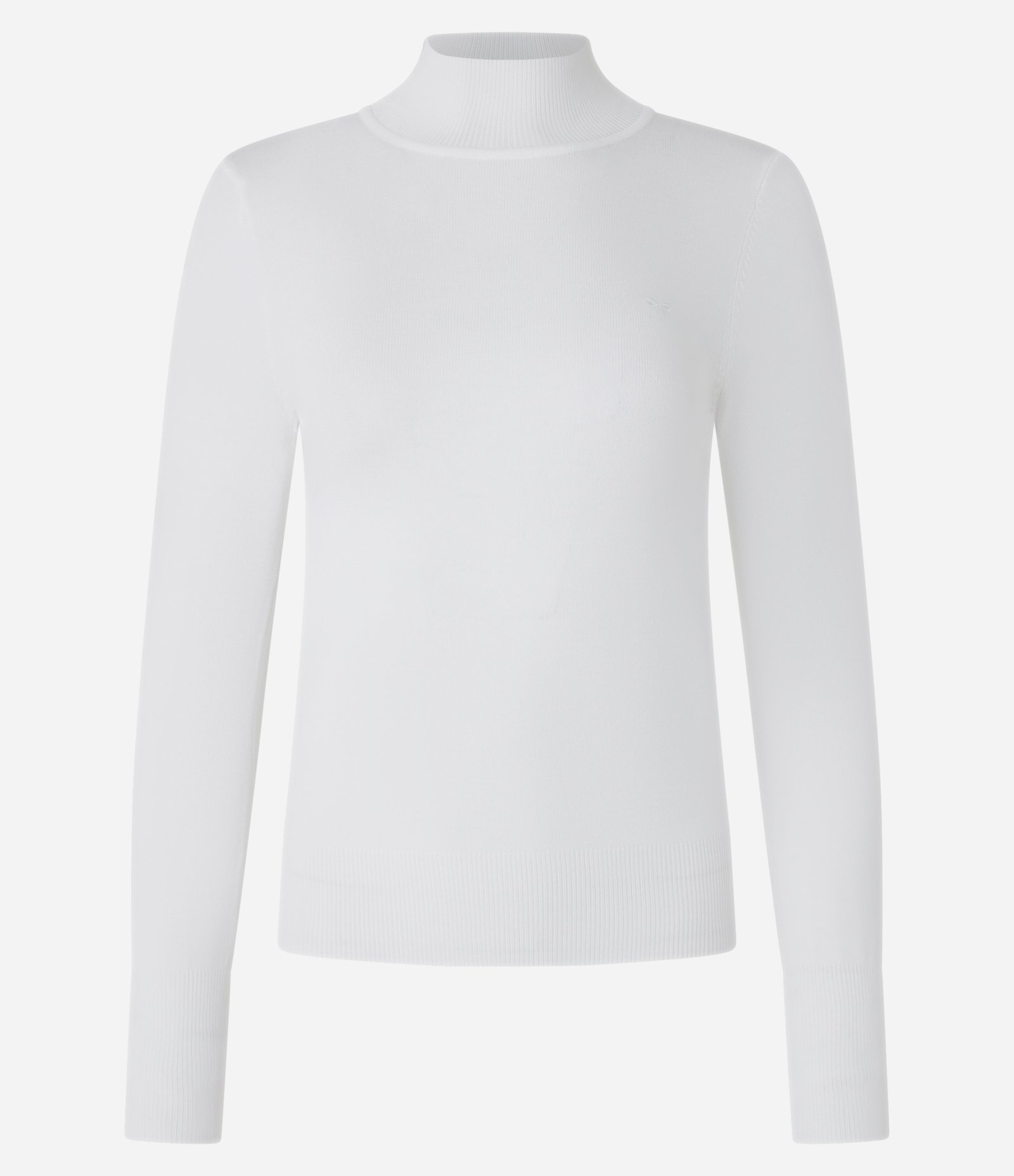 Blusa em Viscose com Gola Alta e Lacinho Bordado Branco 5