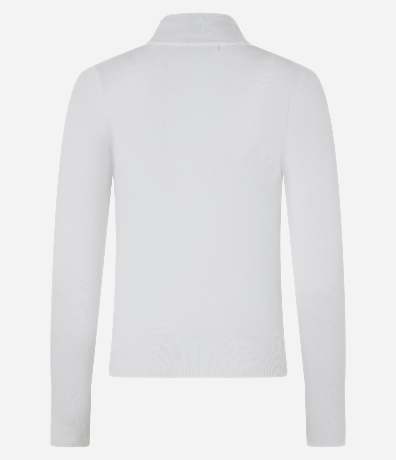 Blusa em Viscose com Gola Alta e Lacinho Bordado Branco 7