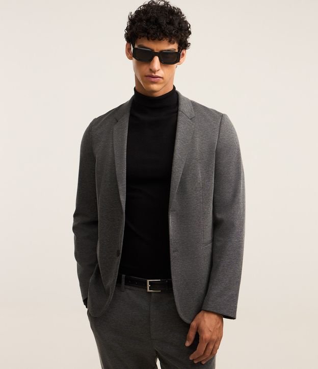 Blazer Sem Forro com Gola Lapela