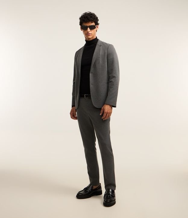 Blazer Sem Forro com Gola Lapela