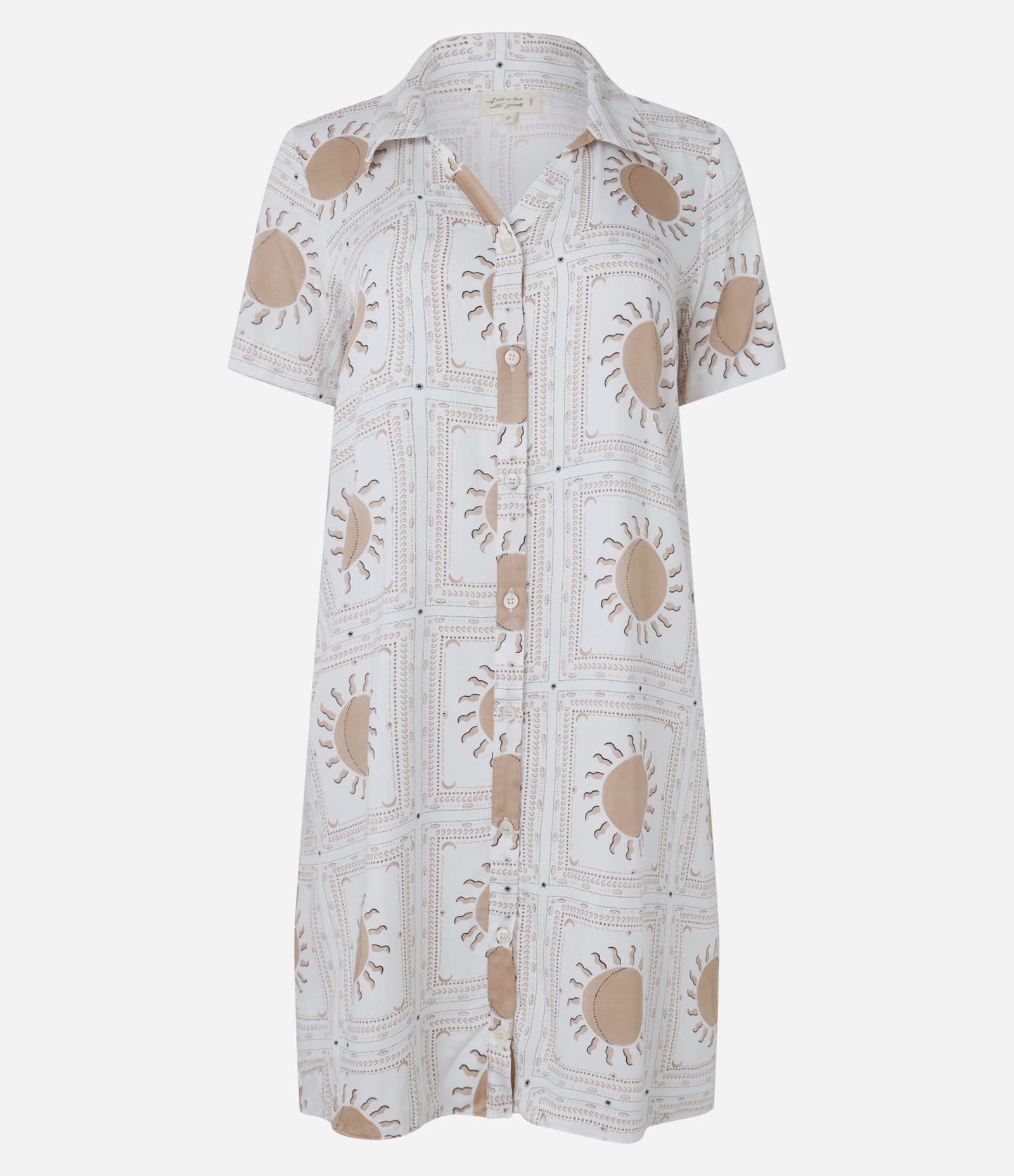 Camisola em Viscose com Estampa Sol Off White 4