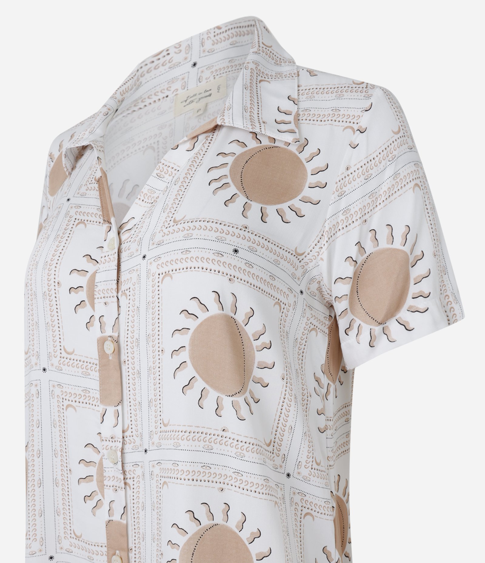Camisola em Viscose com Estampa Sol Off White 5