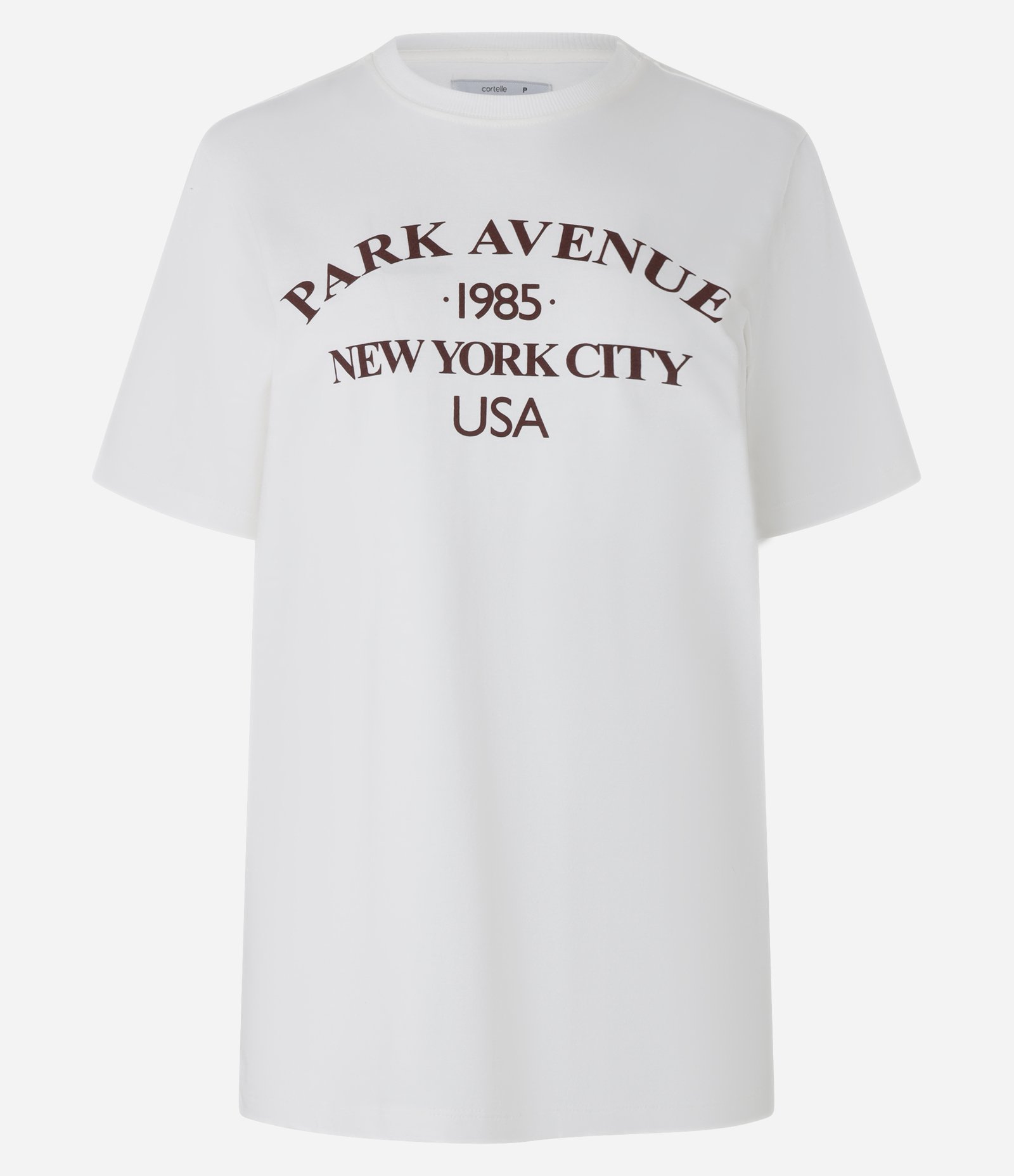 Camiseta em Algodão com Estampa Park Avenue Nyc Branco 7