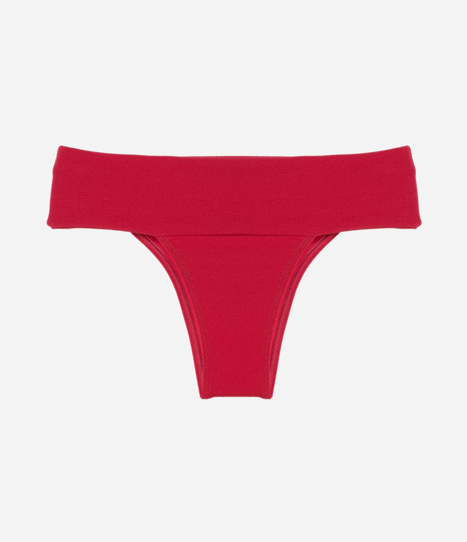 Biquíni Calcinha Texturizada e com Pala Larga Vermelho 5