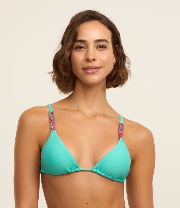 Biquíni Top Cortininha em Microfibra com Alças de Tererê