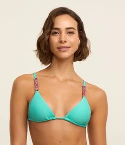 Biquíni Top Cortininha em Microfibra com Alças de Tererê