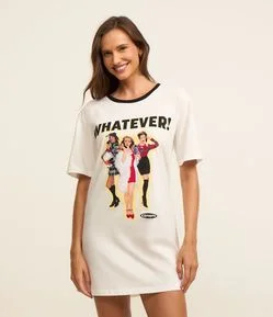 Camisola T-Shirt em Algodão Com Estampa Whatevers