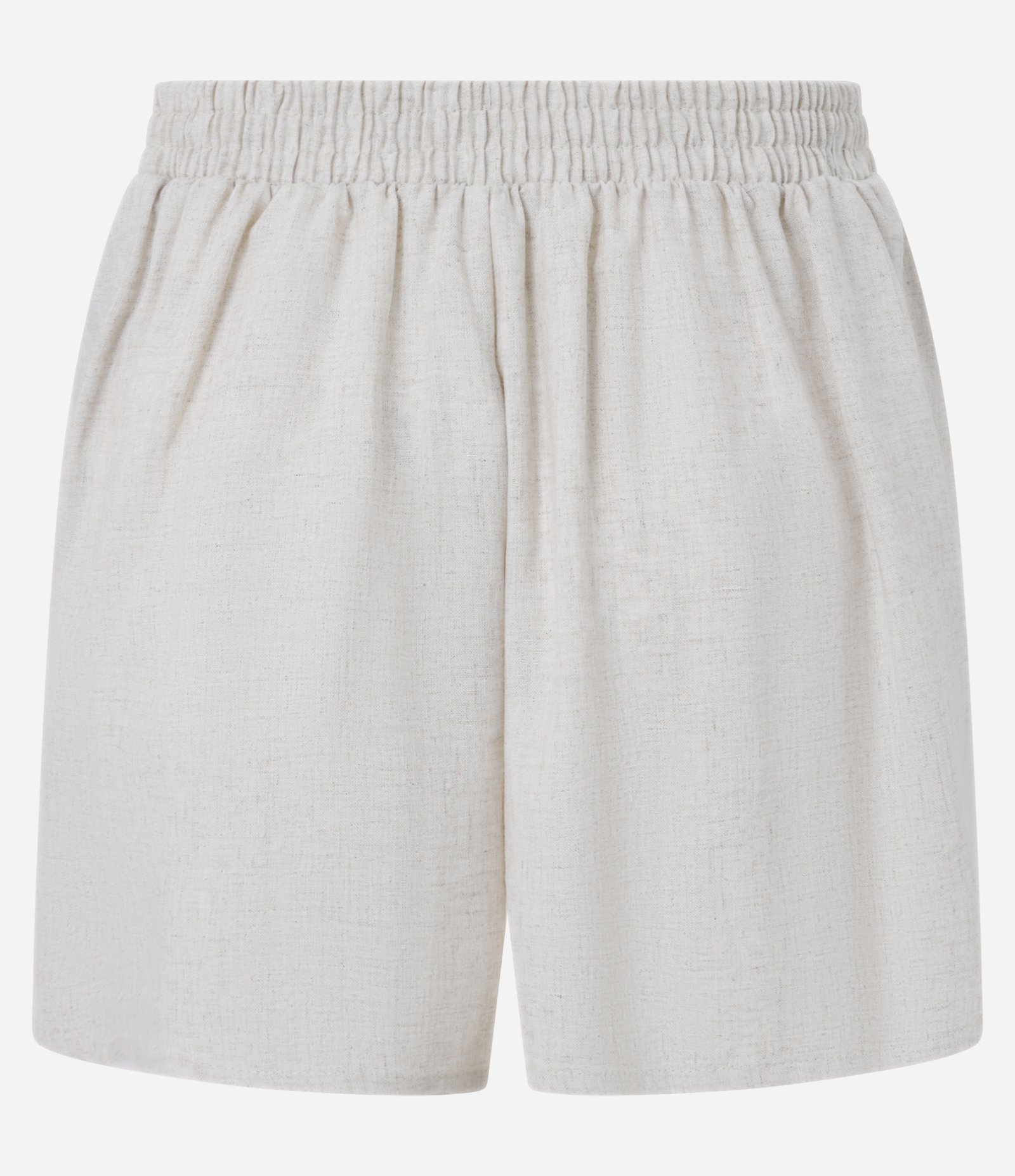 Saída de Praia Short em Linho com Amarração Frontal Branco 6